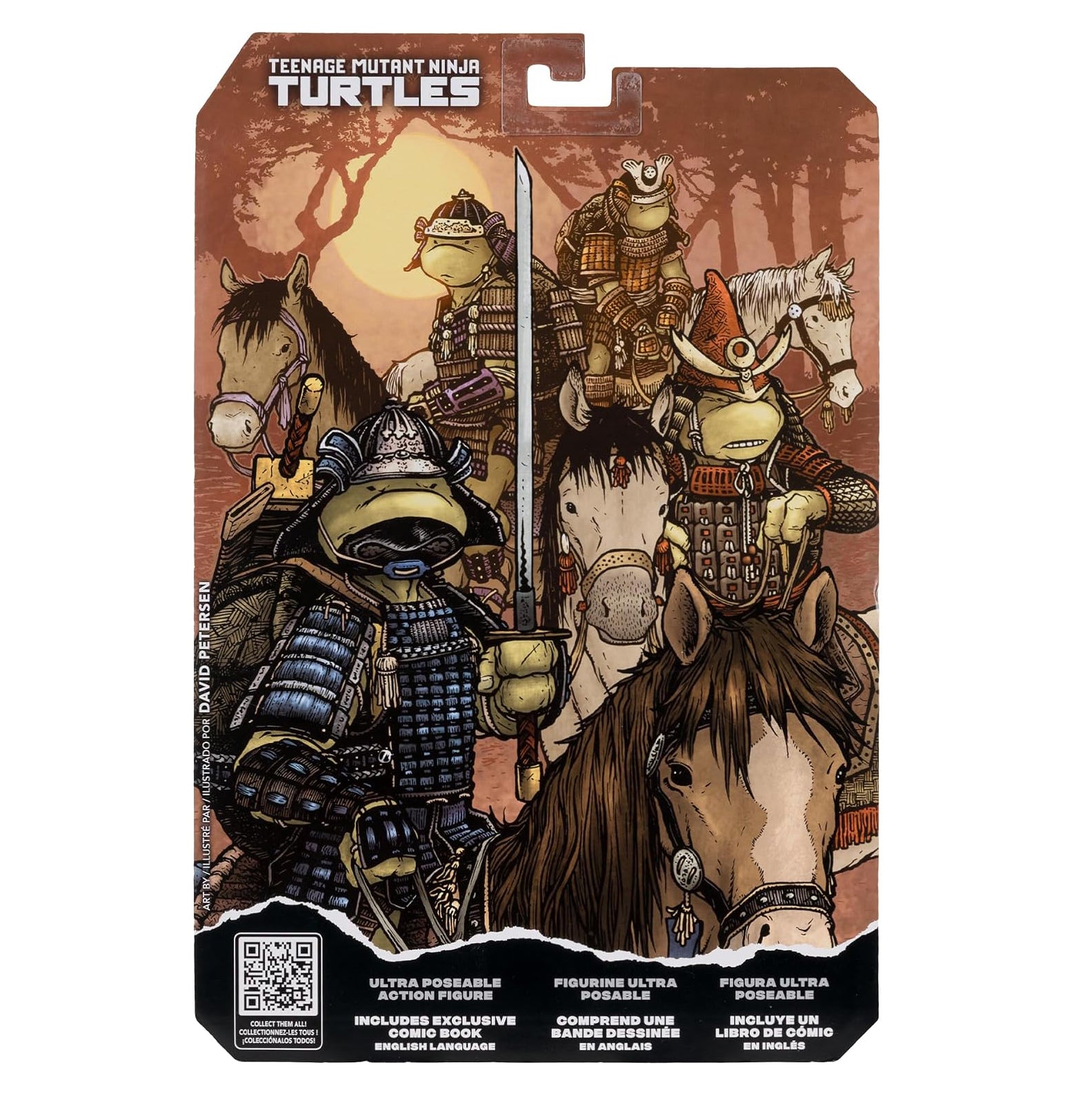 McFarlane Toys- Teenage Mutant Ninja Turtles (Page Punchers), Leonardo Ronin 5in Action Figure with Turtles in Time Comic