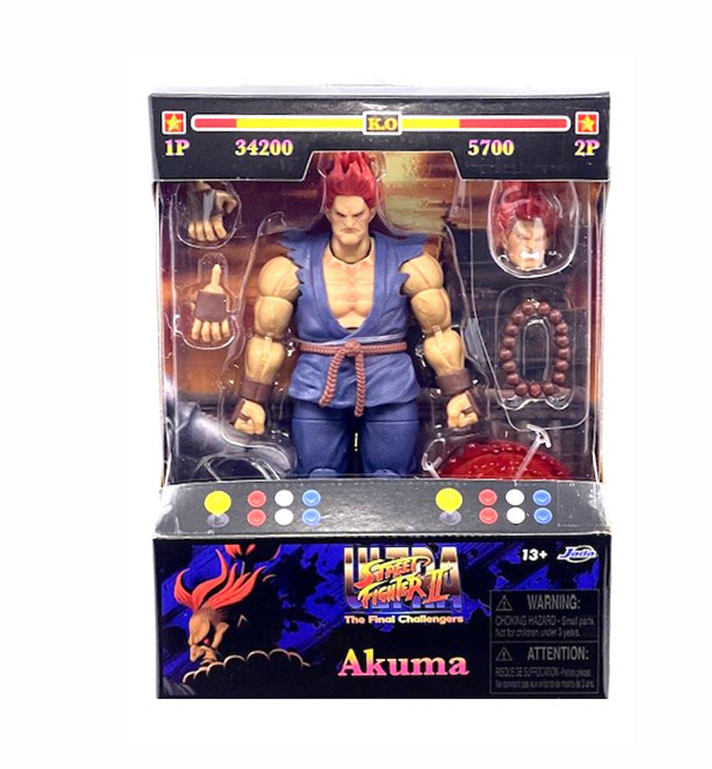 Jada Street Fighter II Akuma Deluxe Action Figure - 1:12 Scale Figure