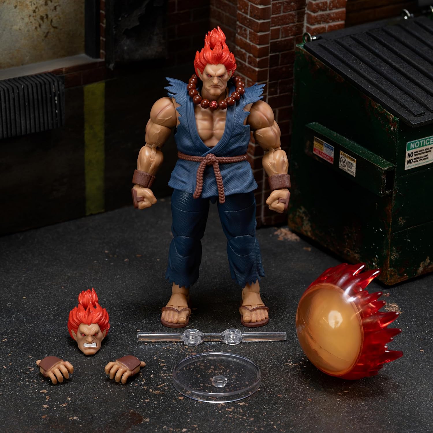 Jada Street Fighter II Akuma Deluxe Action Figure - 1:12 Scale Figure