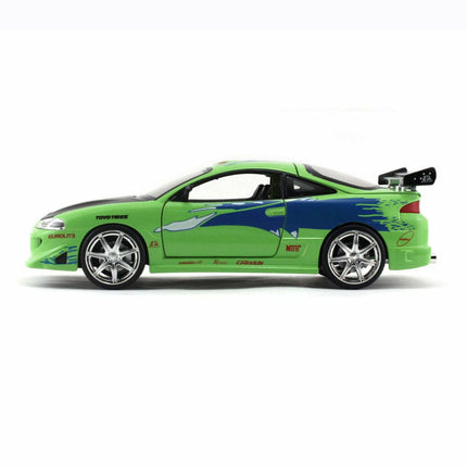 Jada Toys Hollywood Rides Fast & Furious Brian's 1995 Mitsubishi Eclipse, 1: 24 Scale Die-Cast Car