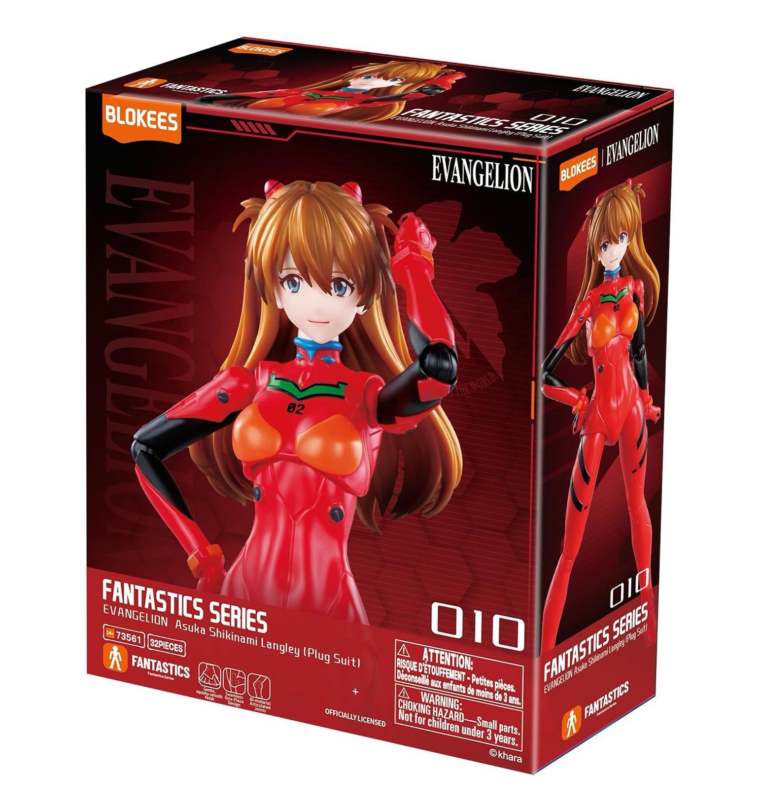 BLOKEES - Fantastics Series, Evangelion, Asuka Shikinami Langley (Plug Suit), Model Kit