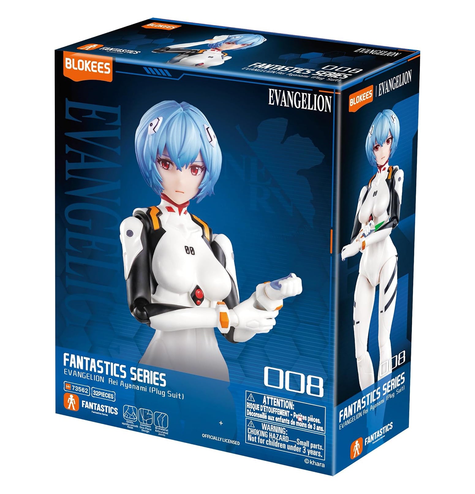 BLOKEES - Fantastics Series, Evangelion, Rei Ayanami (Plug Suit), Model Kit