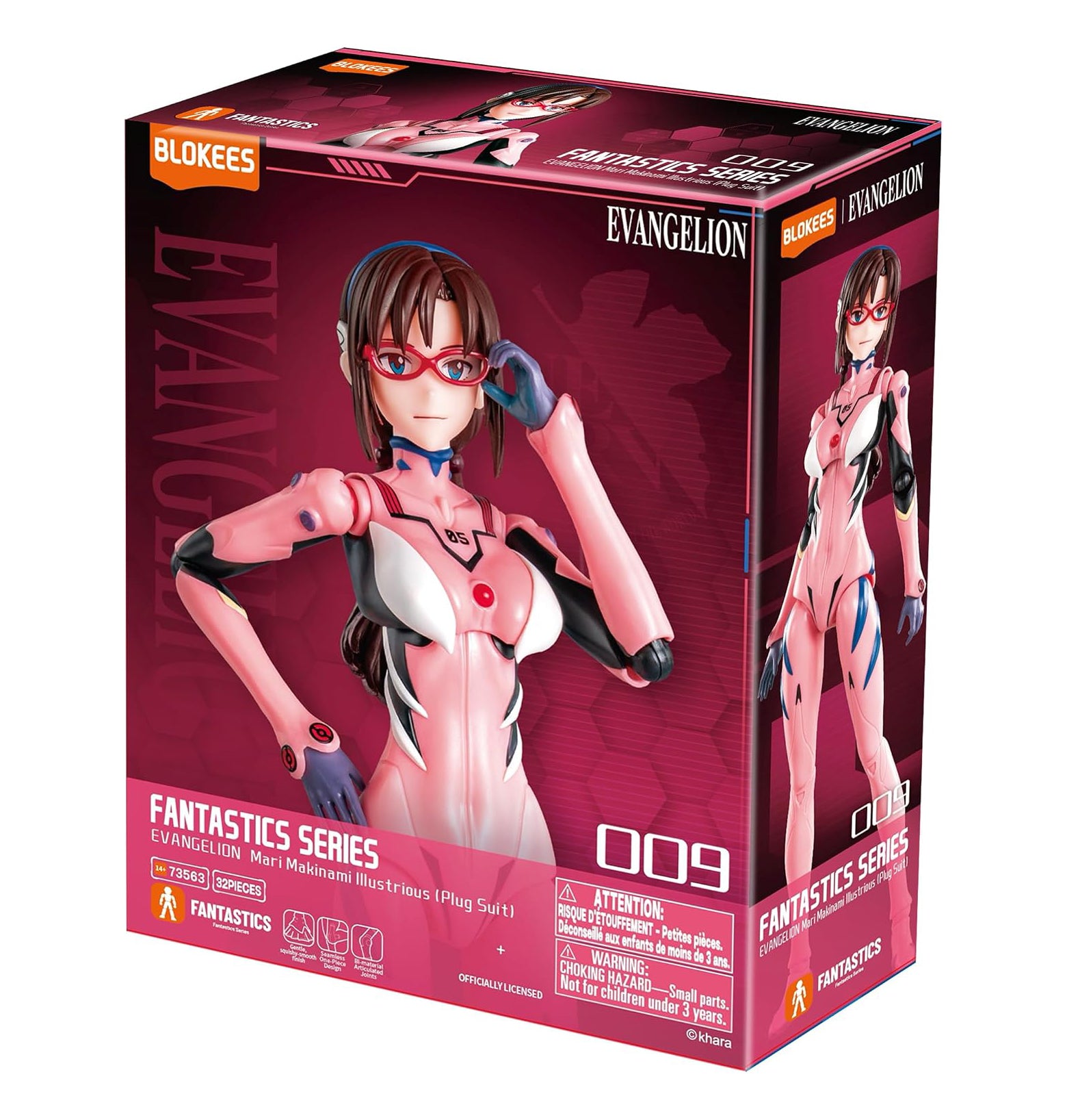 BLOKEES - Fantastics Series, Evangelion, Mari Makinami Illustrious (Plug Suit), Model Kit