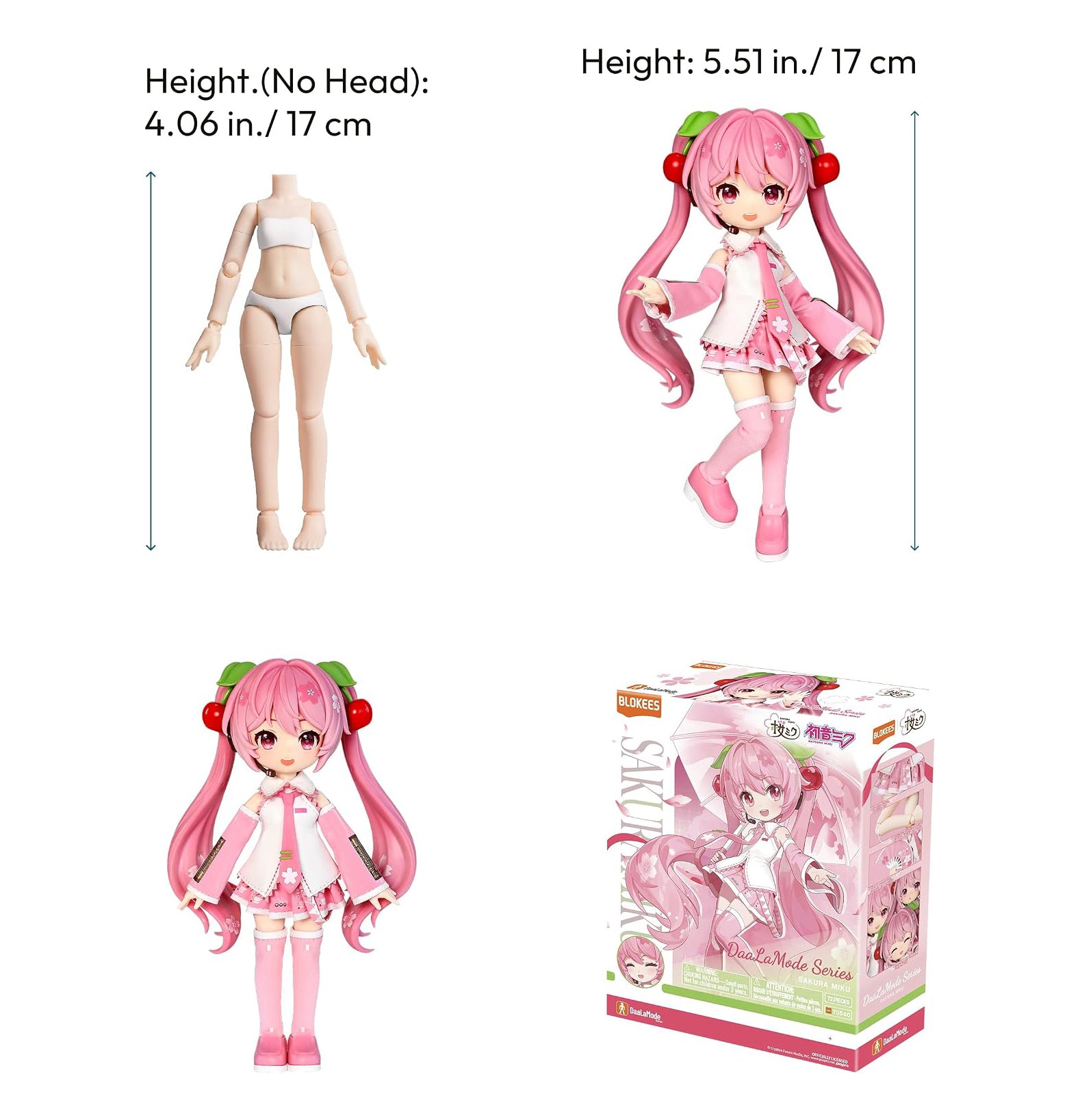 BLOKEES - Hatsune Miku DaalaMode Series Sakura Miku Model Kit