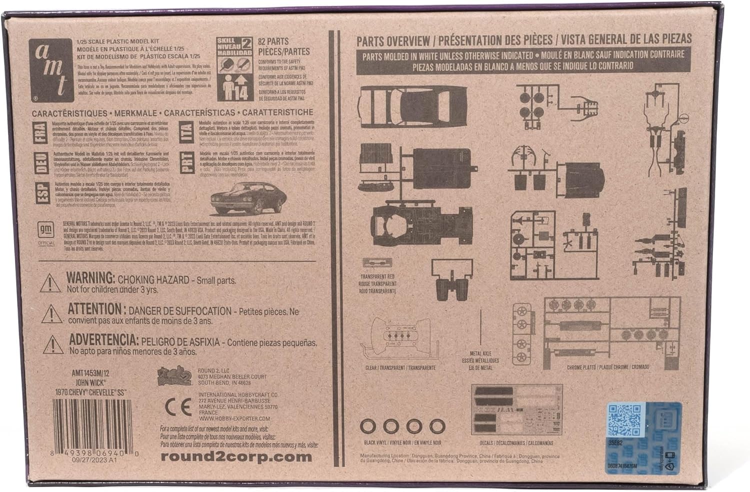 AMT 1970 Chevy Chevelle John Wick 1:25 Scale Model Kit