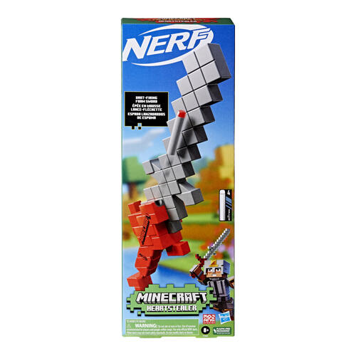 Nerf Minecraft Heartstealer Toy Sword, Blasts Darts