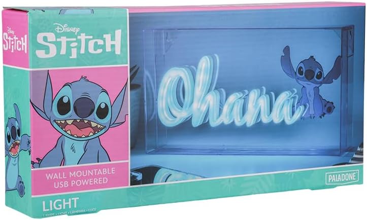 Stitch Ohana Light  Lilo and Stitch Lamp, Disney Collectible Gift, LED Bedside Table Bedroom Night Light