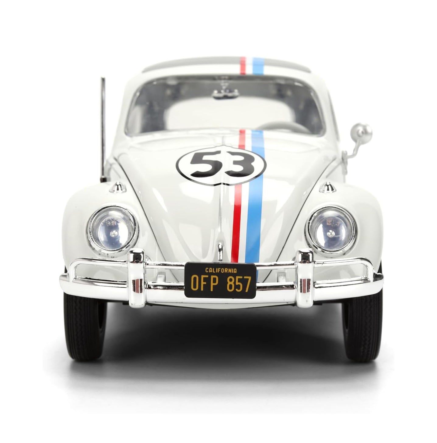 Jada Toys - Hollywood Rides 1:24 Herbie The Love Bug Volkswagen Beetle Die-Cast Vehicle with Tire Rack Toys