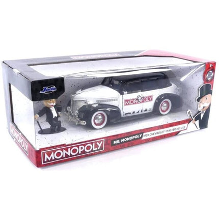 Mr. Monopoly 1:24 1939 Chevrolet Master Deluxe Die-cast Car w/ 2.75" Rich Uncle Pennybags Figure