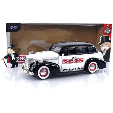 Mr. Monopoly 1:24 1939 Chevrolet Master Deluxe Die-cast Car w/ 2.75" Rich Uncle Pennybags Figure