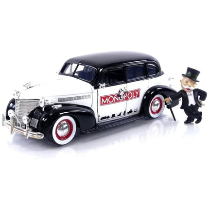 Mr. Monopoly 1:24 1939 Chevrolet Master Deluxe Die-cast Car w/ 2.75" Rich Uncle Pennybags Figure