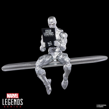Marvel Legends Series Silver Surfer, Silver Surfer #1 (1968) and Fantastic Four, Comics-Inspired Collectible 6-Inch Scale Action Figure with Character-Sized Comic Accessory