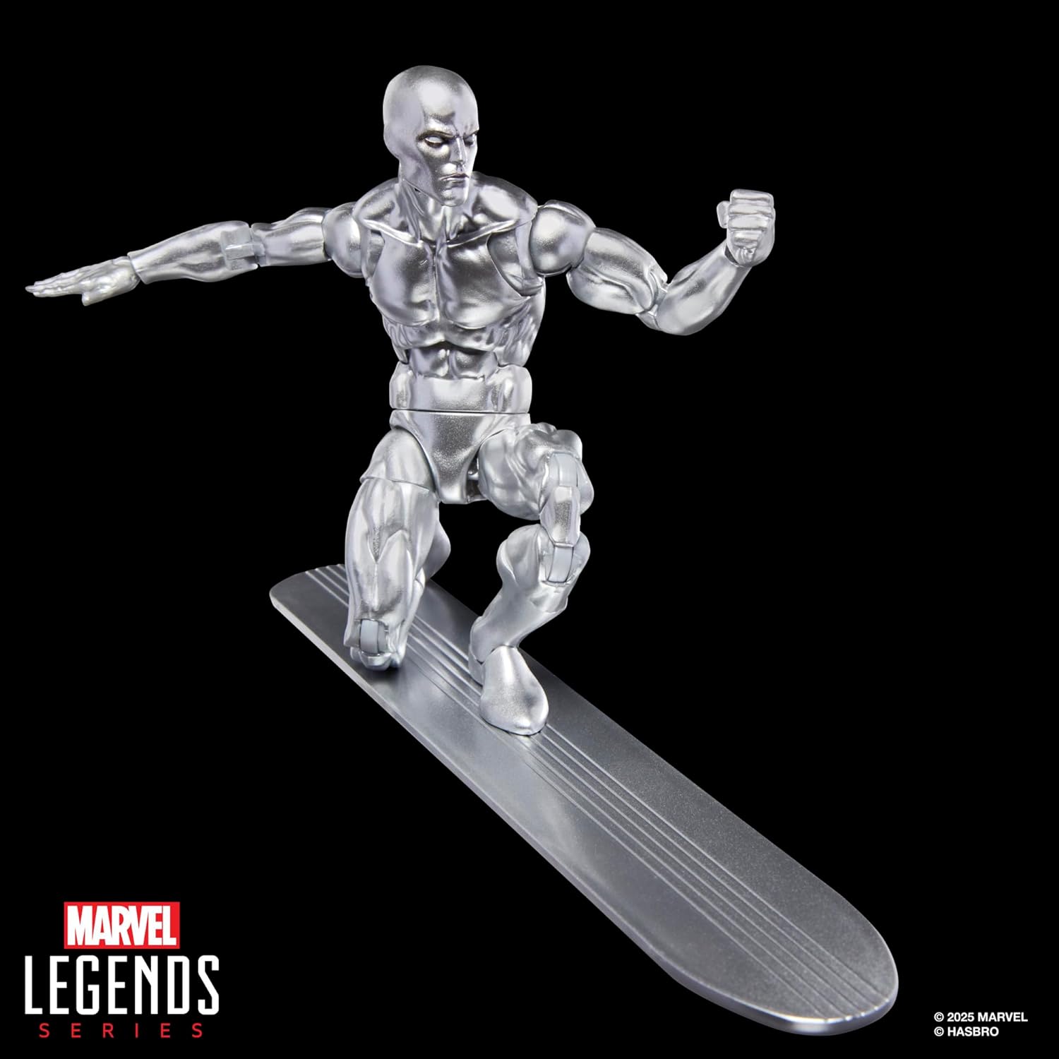 Marvel Legends Series Silver Surfer, Silver Surfer #1 (1968) and Fantastic Four, Comics-Inspired Collectible 6-Inch Scale Action Figure with Character-Sized Comic Accessory