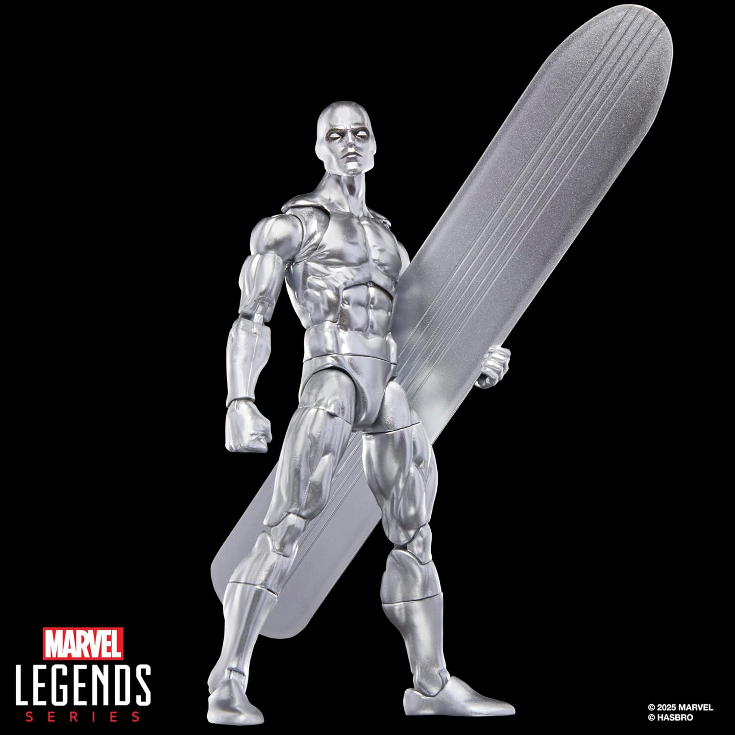 Marvel Legends Series Silver Surfer, Silver Surfer #1 (1968) and Fantastic Four, Comics-Inspired Collectible 6-Inch Scale Action Figure with Character-Sized Comic Accessory