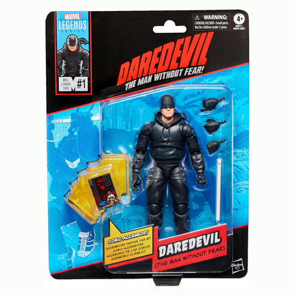 Marvel Legends Series Daredevil, The Man Without Fear, Comics-Inspired Collectible 6-Inch Scale Action Figure with Character-Sized Comic Accessory