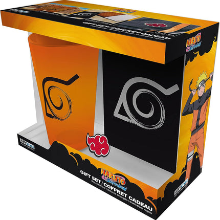 Naruto Shippuden Gift Set (Notebook, Drinking Glass & Keychain)