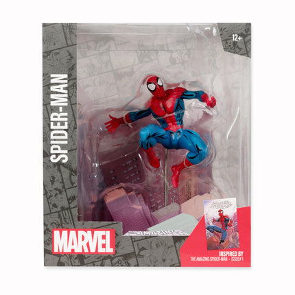 McFarlane Toys Marvel Spider-Man 1:10th Scale Collectible with Scene (The Amazing Spider-Man #1) Statue