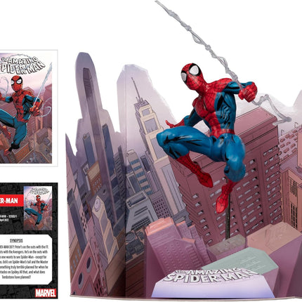 McFarlane Toys Marvel Spider-Man 1:10th Scale Collectible with Scene (The Amazing Spider-Man #1) Statue