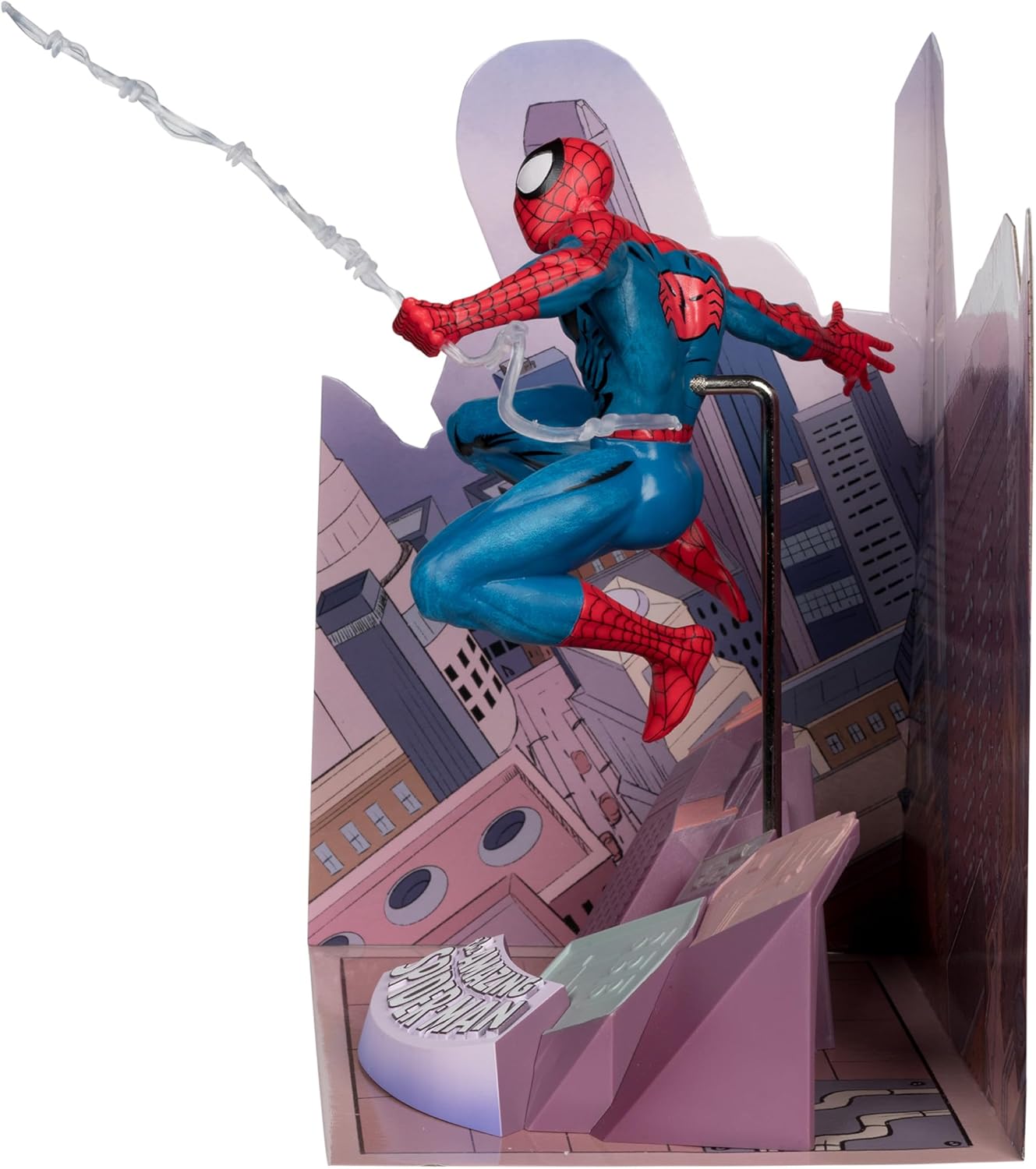 McFarlane Toys Marvel Spider-Man 1:10th Scale Collectible with Scene (The Amazing Spider-Man #1) Statue