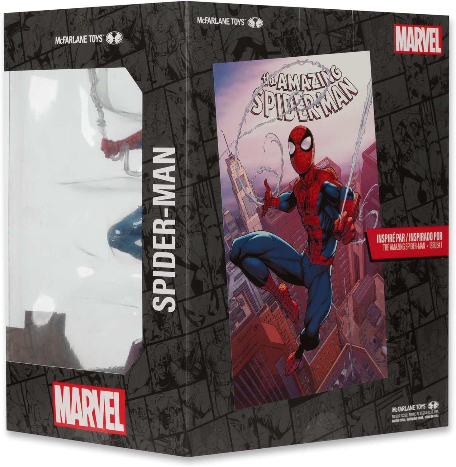 McFarlane Toys Marvel Spider-Man 1:10th Scale Collectible with Scene (The Amazing Spider-Man #1) Statue