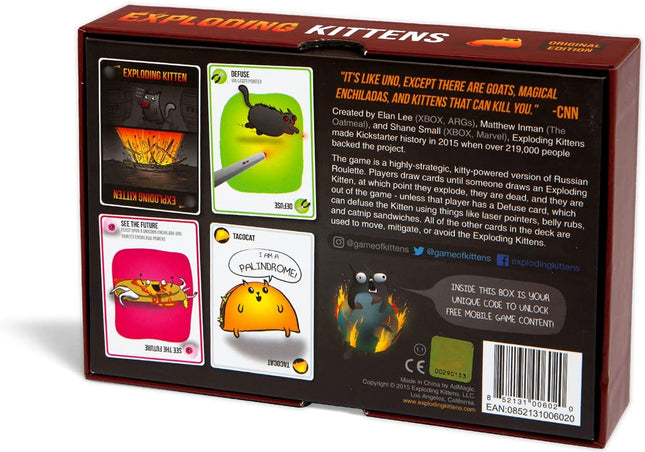 Exploding Kittens Original Edition - 2-5 Players - 15 Minutes of Play (ENGLISH EDITION)