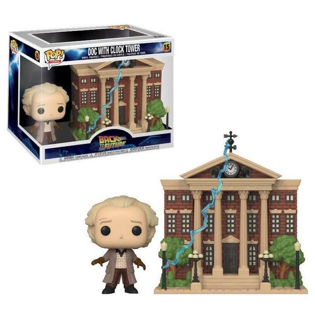 Funko POP! Town #15: Back to The Future - Doc Brown with Clock Tower