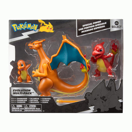 Pokémon Select Evolution 3 Pack - Features 2-Inch Charmander, 3-Inch Charmeleon and 4.5-Inch Charizard Battle Figures
