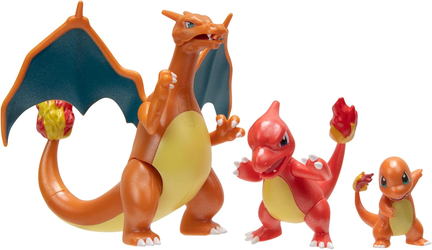 Pokémon Select Evolution 3 Pack - Features 2-Inch Charmander, 3-Inch Charmeleon and 4.5-Inch Charizard Battle Figures