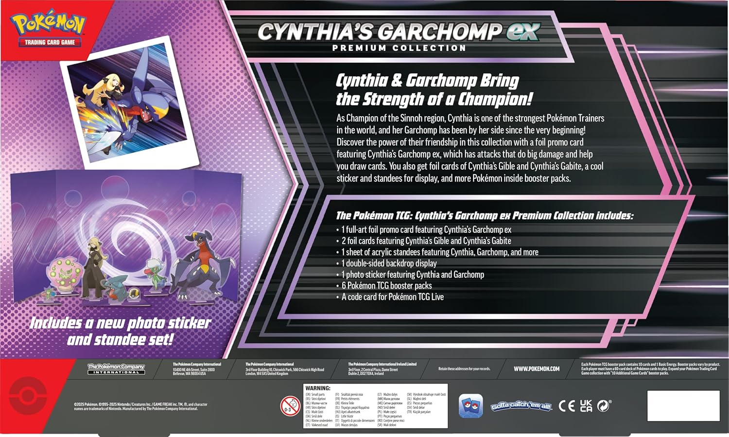 Pokemon TCG Scarlet & Violet: Cynthia’s Garchomp ex Premium Collection (ENGLISH EDITION)