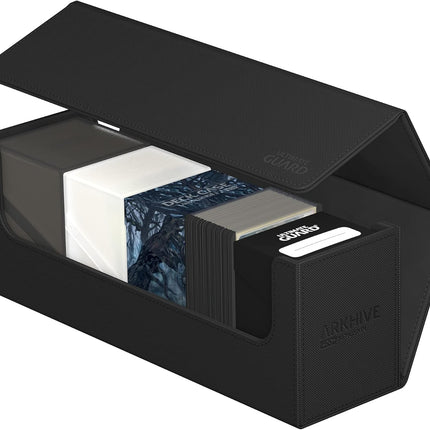 Ultimate Guard - Arkhive 400+ Xenoskin (BLACK) Deck Case for 400 Double-Sleeved TCG Cards (Compatible with Boulders)