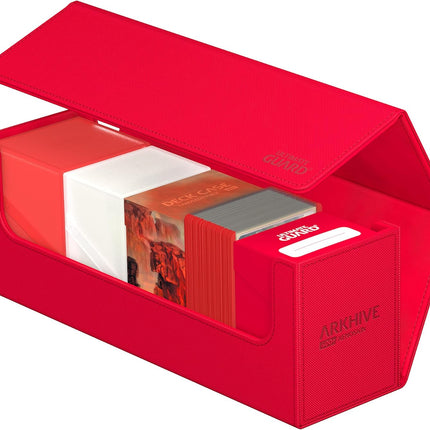 Ultimate Guard - Arkhive 400+ Xenoskin (RED) Deck Case for 400 Double-Sleeved TCG Cards (Compatible with Boulders)