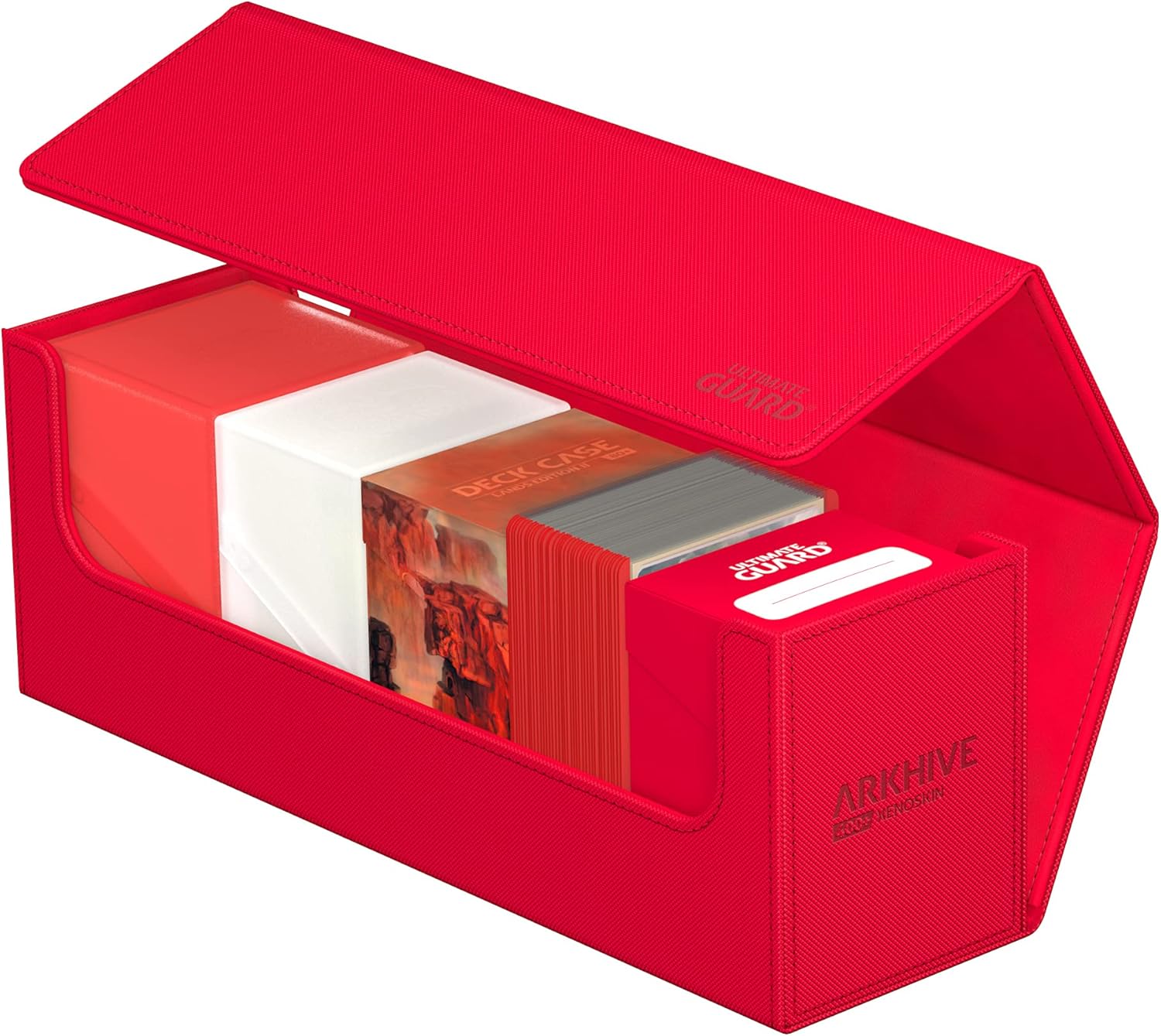 Ultimate Guard Arkhive 400+, Étui pour 400 cartes TCG à double manchon, noir, compatible avec Boulders, fermeture magnétique et doublure intérieure en microfibre Ultimate Guard Arkhive 400+, Étui pour 400 cartes TCG à double manchon, noir, compatible avec Boulders, fermeture magnétique et doublure intérieure en microfibre