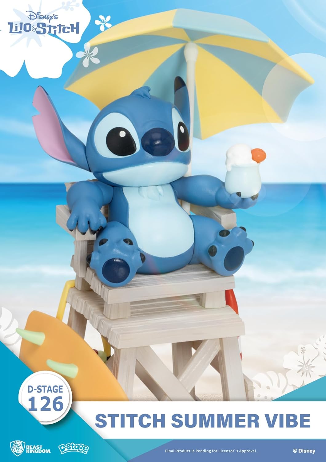 Beast Kingdom Lilo & Stitch: Stitch Summer Vibe DS-126 D-Stage Statue