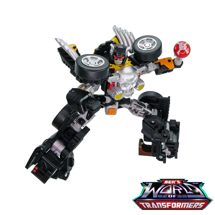 Transformers Collaborative Hot Wheels x Bone Shaker, Deluxe Class 5-Inch Robot Action Figure Converts to Car