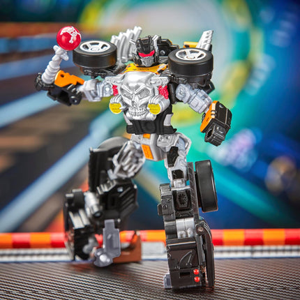 Transformers Collaborative Hot Wheels x Bone Shaker, Deluxe Class 5-Inch Robot Action Figure Converts to Car