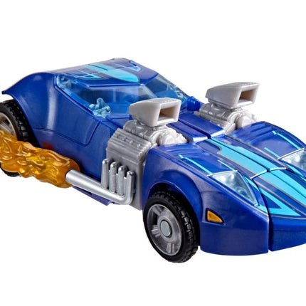 Transformers Collaborative Hot Wheels x Twin Mill, Deluxe Class 5-Inch Robot Action Figure Converts to Racecar