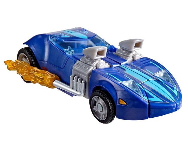 Transformers Collaborative Hot Wheels x Twin Mill, Deluxe Class 5-Inch Robot Action Figure Converts to Racecar