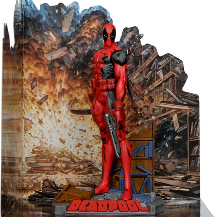 McFarlane Toys - Marvel Deadpool 1:10th Scale Posed Figure with Scene (The New Mutants #98)