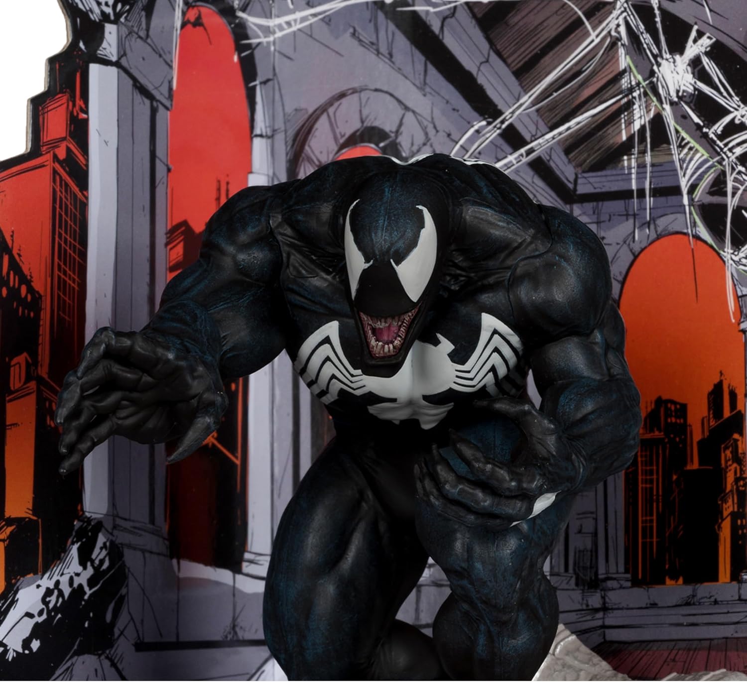 McFarlane Toys - Marvel Venom 1:10th Scale Collectible with Scene (The Amazing Spider-Man #316)