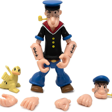 Popeye The Sailor Man First Appearance, Black Shirt 1:12 Scale Action Figure – Highly Articulated Collectible with Accessories and Alternate Parts