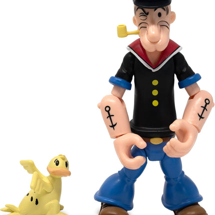 Popeye The Sailor Man First Appearance, Black Shirt 1:12 Scale Action Figure – Highly Articulated Collectible with Accessories and Alternate Parts
