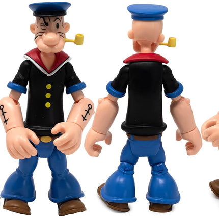 Popeye The Sailor Man First Appearance, Black Shirt 1:12 Scale Action Figure – Highly Articulated Collectible with Accessories and Alternate Parts
