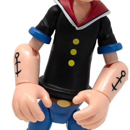 Popeye The Sailor Man First Appearance, Black Shirt 1:12 Scale Action Figure – Highly Articulated Collectible with Accessories and Alternate Parts