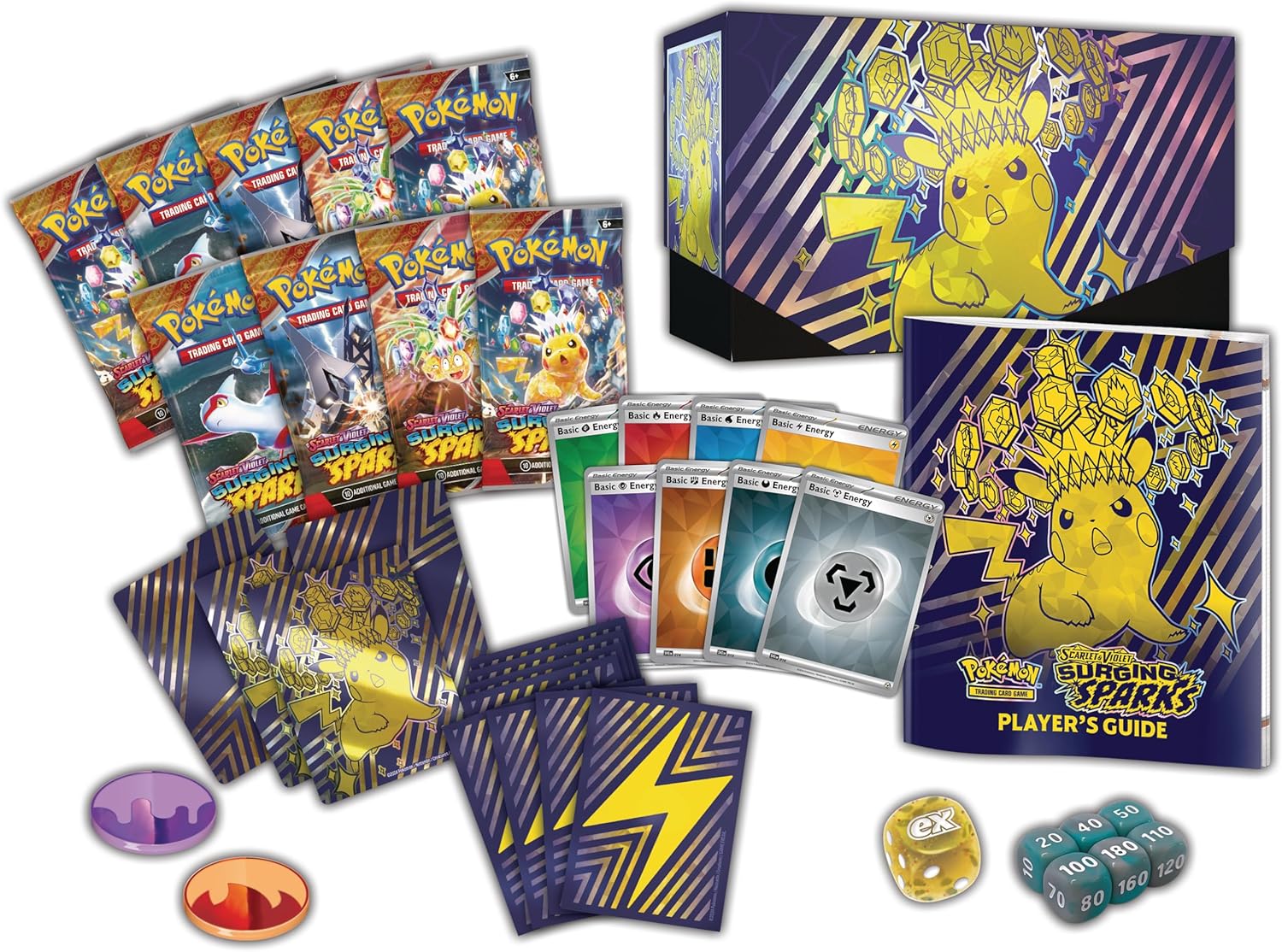 ●Raised By The Game Pokémon TCG: Surging Sparks Elite Trainer Box (ENGLISH EDTION)