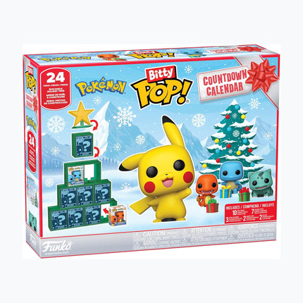 Funko Pop! Bitty Countdown Calendar: Pokemon - 24 Days of Surprises - Collectible Vinyl Mini Figures - Mystery Box - Gift Idea