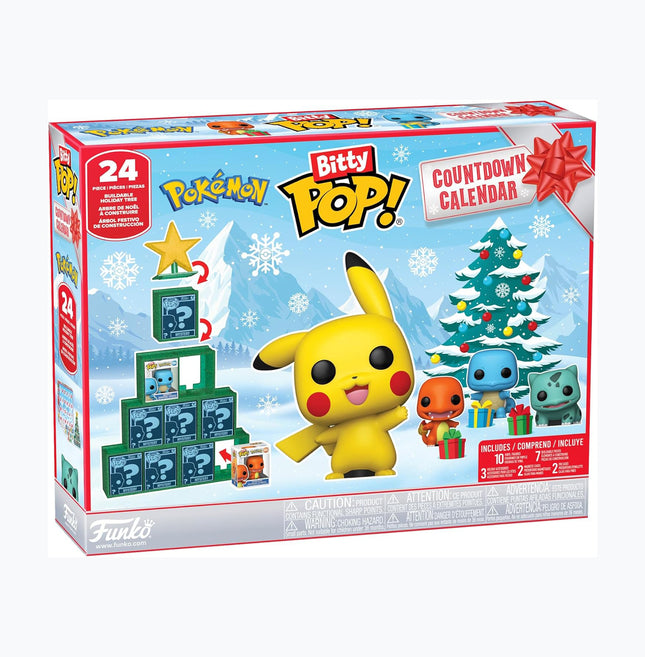 Funko Pop! Bitty Countdown Calendar: Pokemon - 24 Days of Surprises - Collectible Vinyl Mini Figures - Mystery Box - Gift Idea