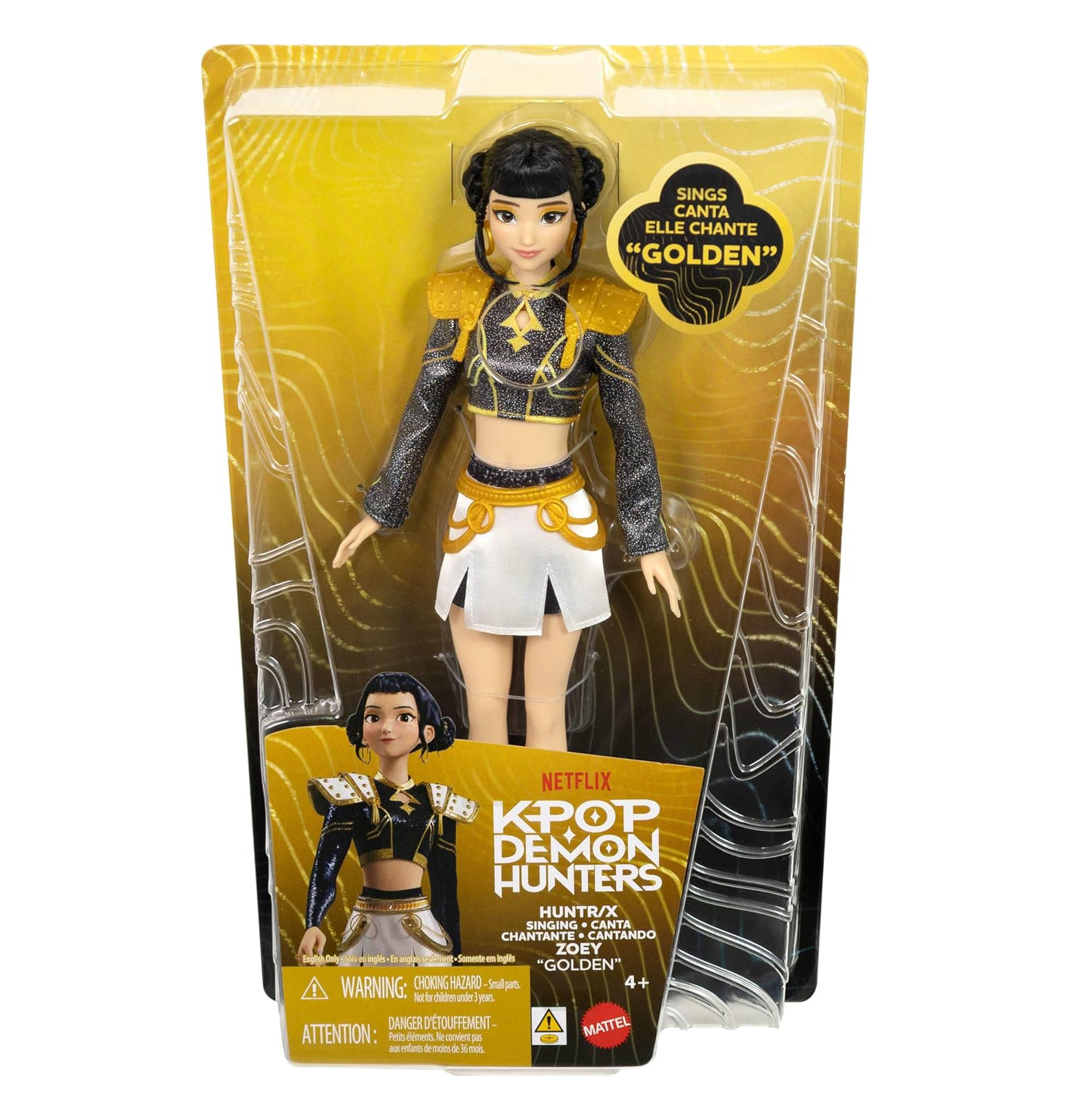 Mattel Kpop Demon Hunters HUNTR/X Zoey “Golden” Singing Doll