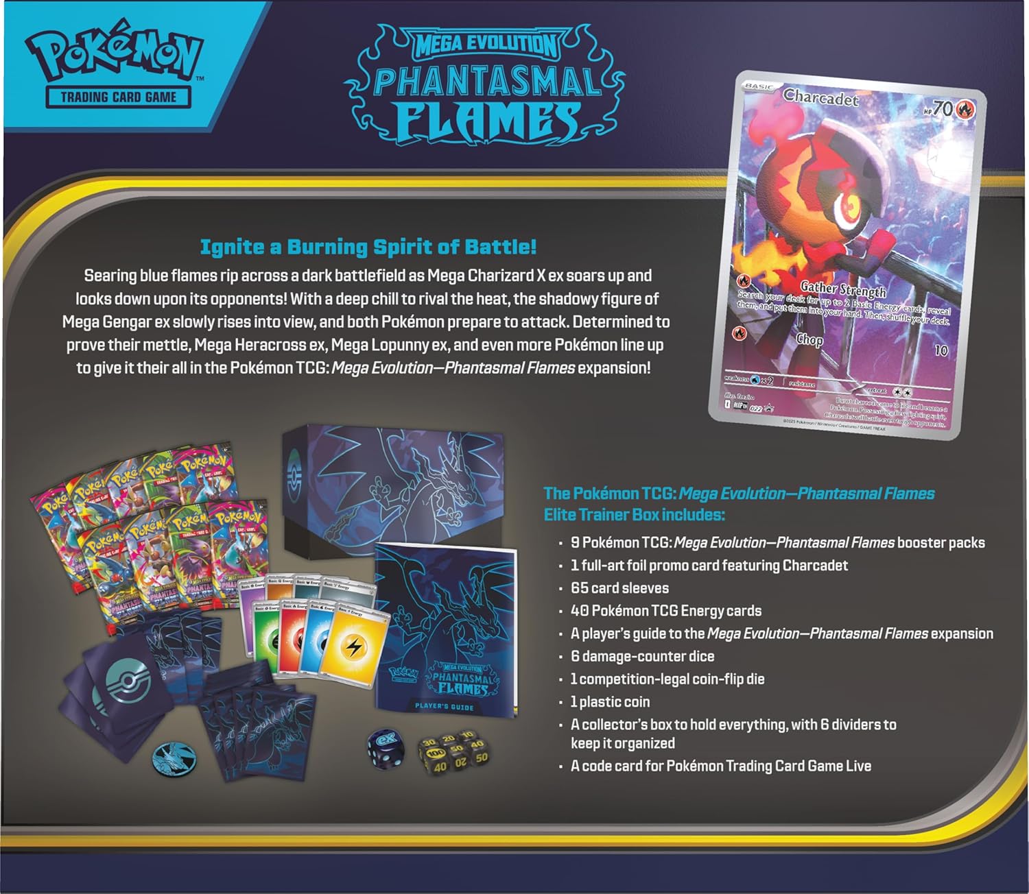 Pokemon TCG: Mega Evolutions Phantasmal Flames Elite Trainer Box (ENGL