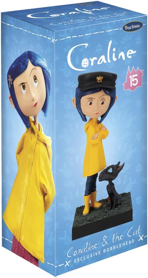 Royal Bobbles Coraline and The Cat Collectible Bobblehead Statue
