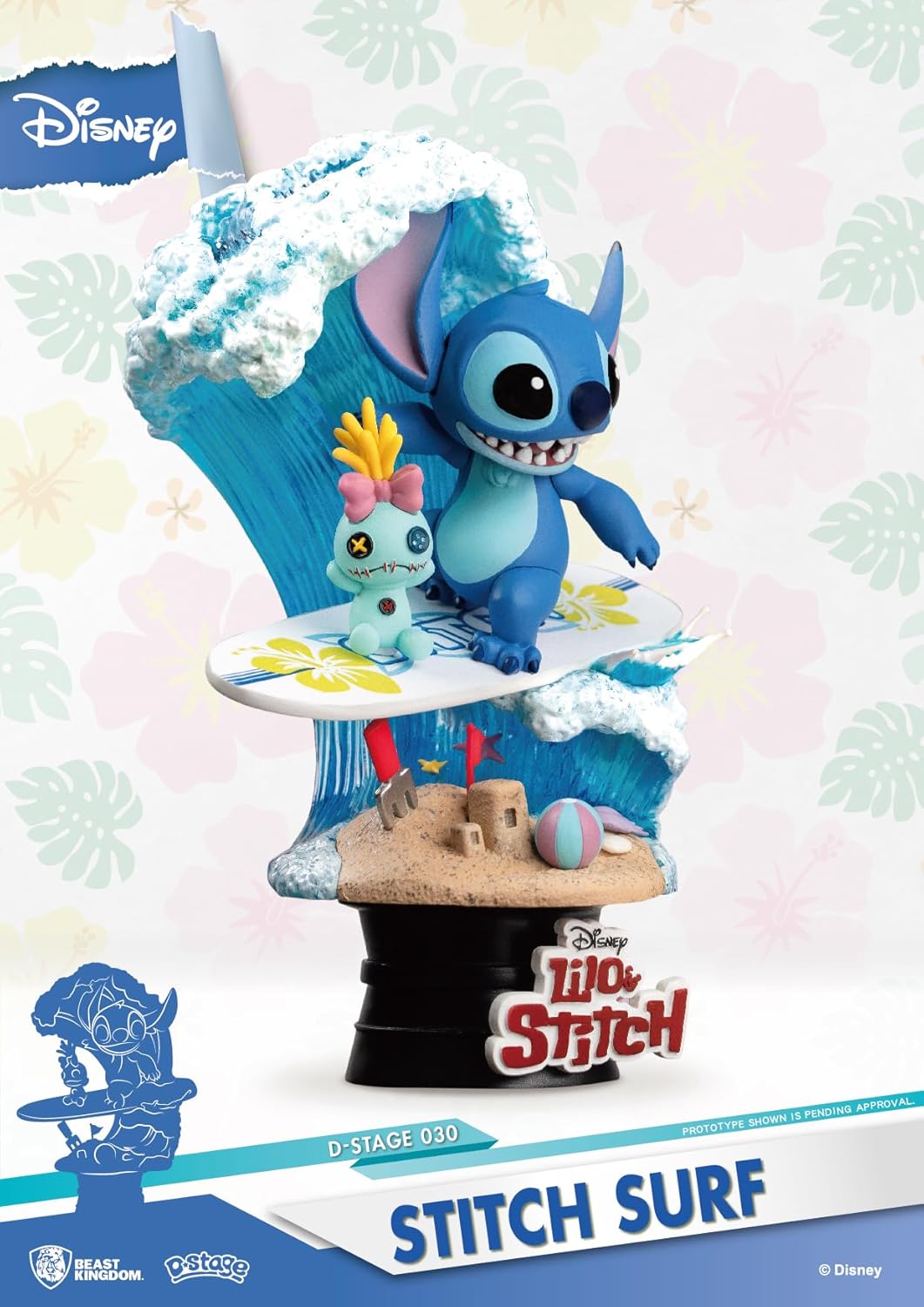 Beast Kingdom Lilo & Stitch: Stitch Surfing DS-030 D-Stage Series Statue